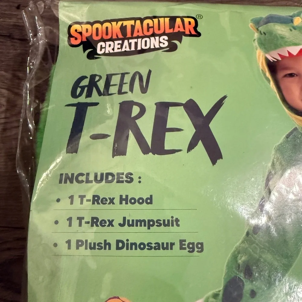 Spooktacular Creations Green T-Rex Dinosaur Costume Child Small 5-7 Year 3pc Set